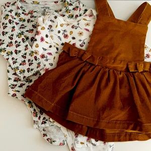 Fall onesies and overall dress